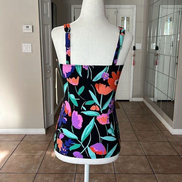 Profile by Gottex Floral D Cup Underwire Tankini Swim Top 34D - Picture 3 of 8